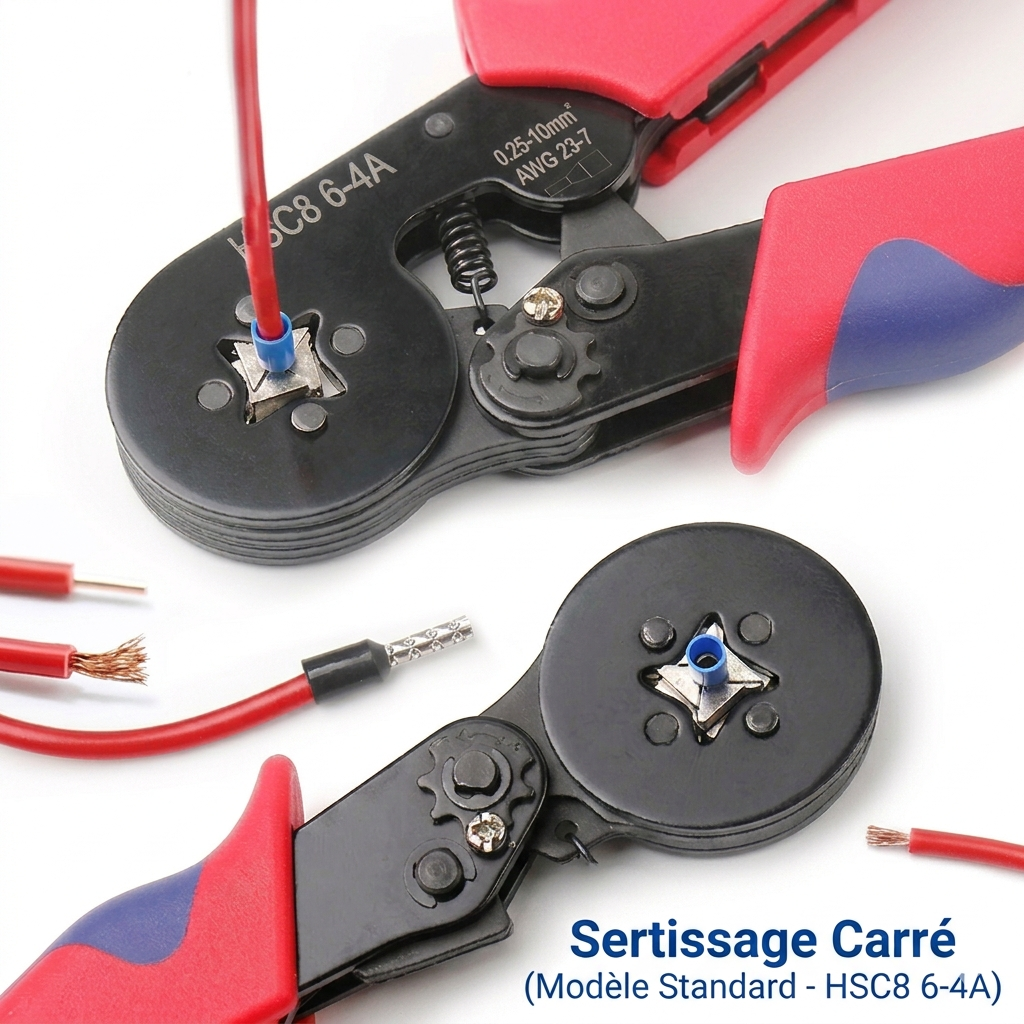 pince à sertir électrique sertissage carré HSC8 6-4A