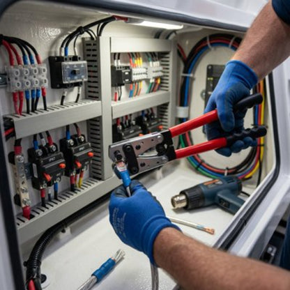 Pince sertir pour câbles électriques jusqu’à 50 mm²